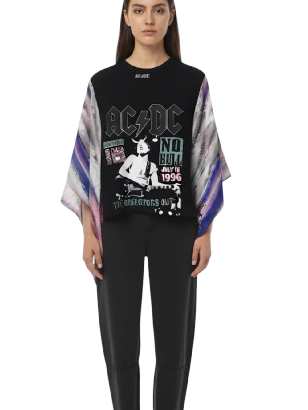 AC/DC UPCYCLED TEE OSFM